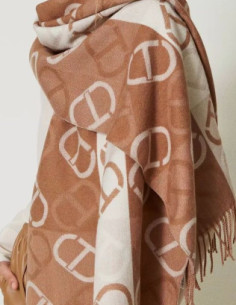 Stola in panno jacquard con...