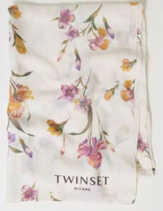 Stola con stampa a fiori -...