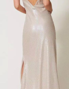 Abito lungo con ricamo -... 2